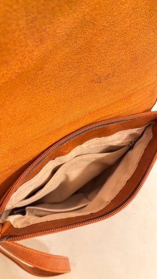 Mochila efecto piel marrón