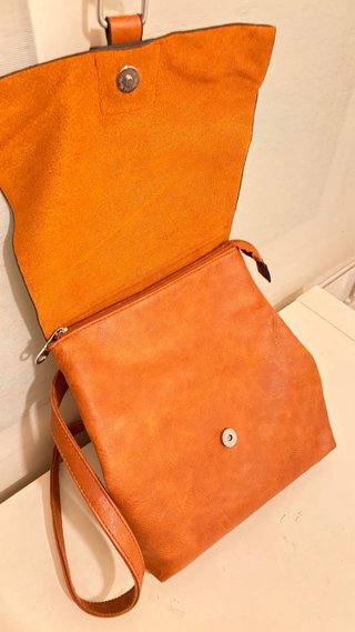 Mochila efecto piel marrón