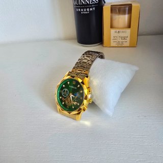 Reloj KASRLUO Automático Dorado y Verde