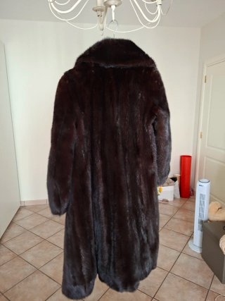 Cappotto pelliccia lunga marrone
