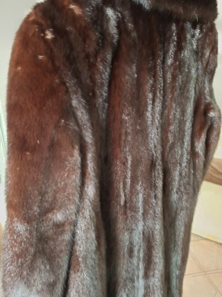 Cappotto pelliccia lunga marrone