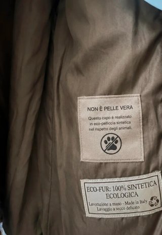 Cappotto pelliccia lunga marrone