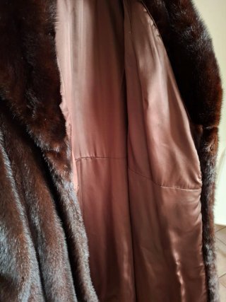 Cappotto pelliccia lunga marrone
