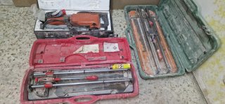 Taladro percutor y cortadora de azulejos