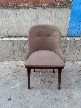 Silla hostelería marrón tela
