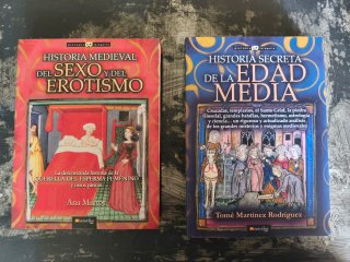 2 libros Historia Edad media. Sexo y Secretos.