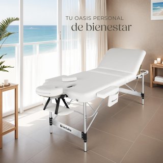 Camilla para masajes de 3 zonas, blanco