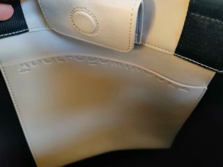 Bolso piel Adolfo Domínguez blanco