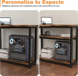 Escritorio mesa en L 140cm reversible industrial