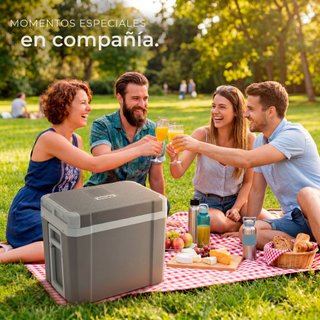 Nevera portátil eléctrica con calentador de 35 l, 52,5 x 35 x 40 cm