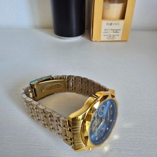 Reloj KASRLUO Dorado y Azul - automático