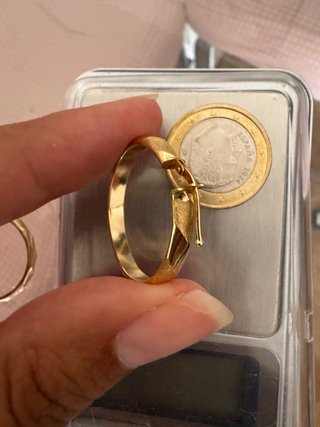 Aros de oro 18k  Peso:2.4g