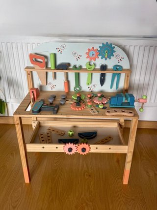 Banco de trabajo madera niños