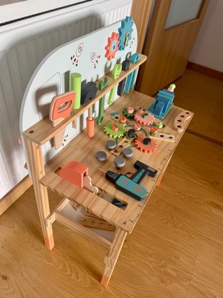 Banco de trabajo madera niños