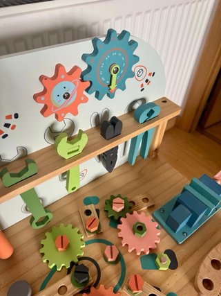 Banco de trabajo madera niños