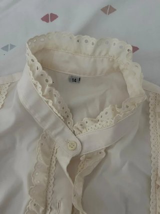 Traje Flamenca Niña Blanco/Rojo Talla de 8 a 14