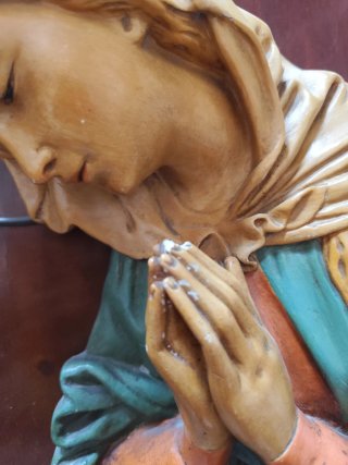 Retablo Virgen María vintage madera