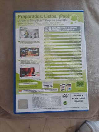 SingStar Pop PS2 + 2 Micrófonos Adaptador