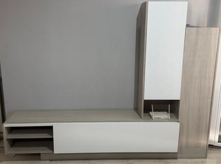 Mueble/ moble TV modular gris y blanco