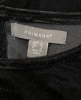 Vestido Terciopelo Negro de manga larga corto
