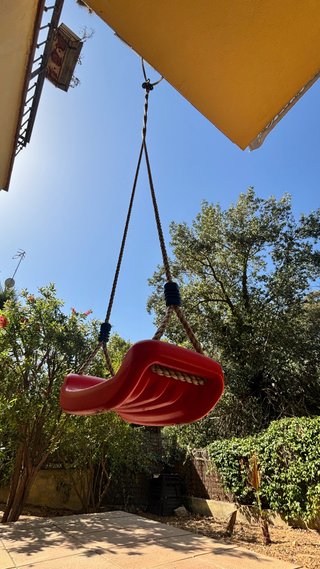 Columpio Infantil Asiento Rojo