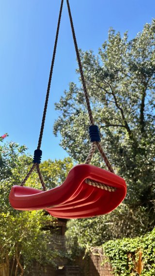 Columpio Infantil Asiento Rojo