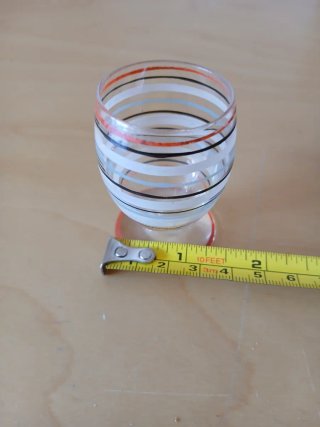 4 Vasos chupito vintage rayas