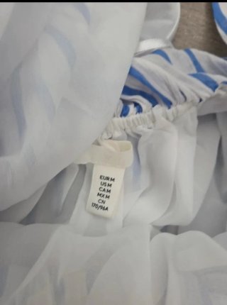Vestido H&M Rayas Azul y Blanco