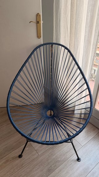 Silla Acapulco Design Negra Metal
