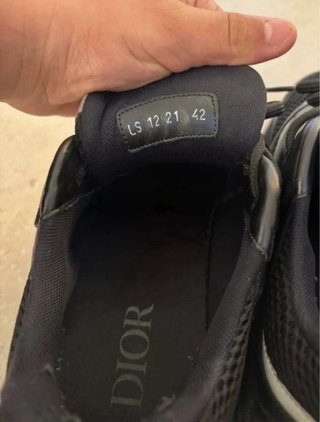 Zapatillas Dior B22 Negras y Plateadas. Originales