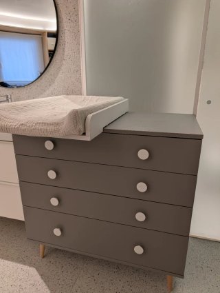 Cambiador ROS Blanco + Colchoneta IKEA y 2 fundas