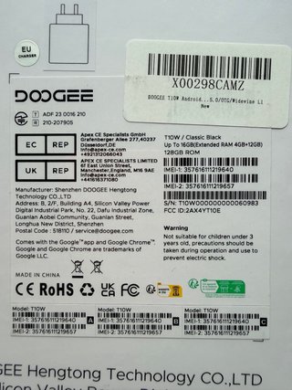 Tablet Doogee T10W 128GB