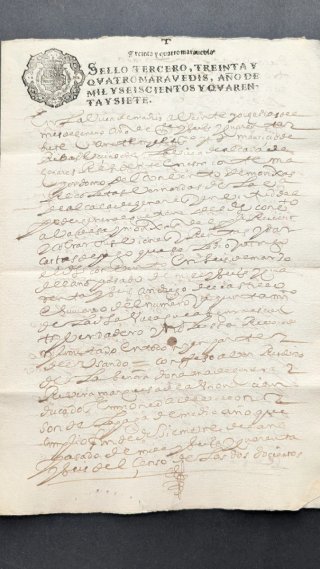 Dos manuscritos s XVII Convento Bernardas Alcalá