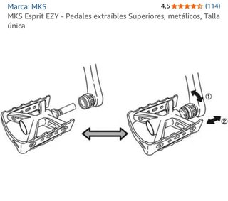 Pedales MKS extraíbles EZY Superior
