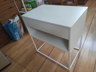 Mesita Noche Ikea Vikhammer Blanca 60cm
