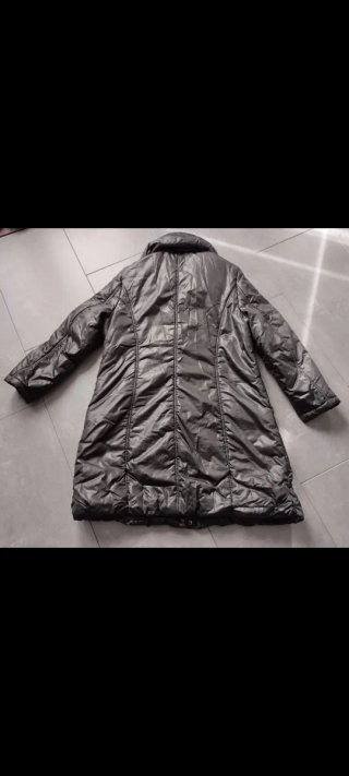 Cazadora larga impermeable gris talla 48