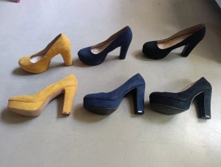 Pack 3 pares Zapatos de tacón con plataforma T.40