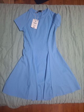 Vestido azul Bershka talla S