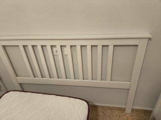 Cabecero de madera blanco 135 cm