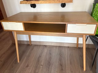 Escritorio Nórdico Madera Beige y Marrón