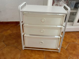 Mesita de noche / Cajonera IKEA blanca