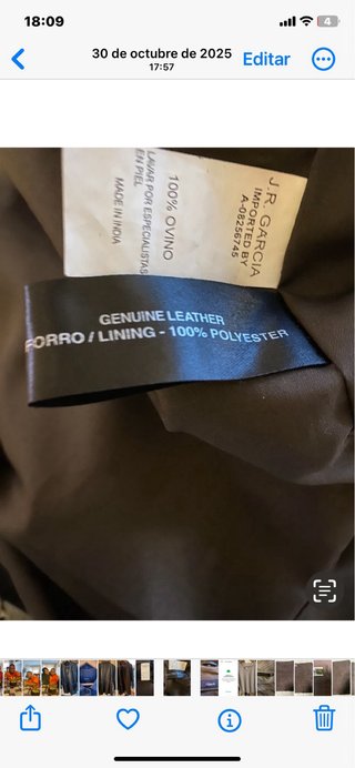 Abrigo Piel Vintage JR García