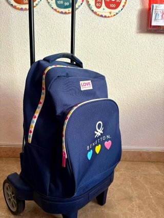 Mochila con ruedas Benetton azul