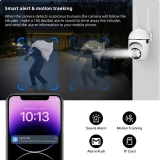 Camara de Vigilancia Seguridad IP Exterior HD APP
