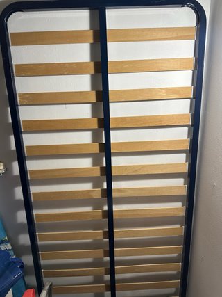 Somier metálico con lamas de madera de cama de 90