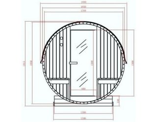 Sauna de exterior 189×220 cm