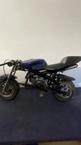 Mini Moto Gasolina Negra y Azul