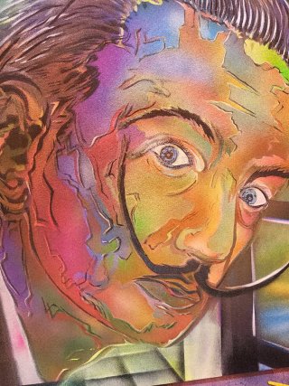 Cuadro estilo Dalí multicolor