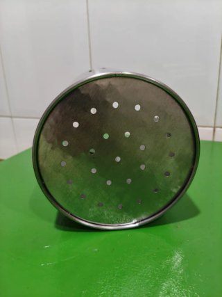 Reposacucharas de metal plateado