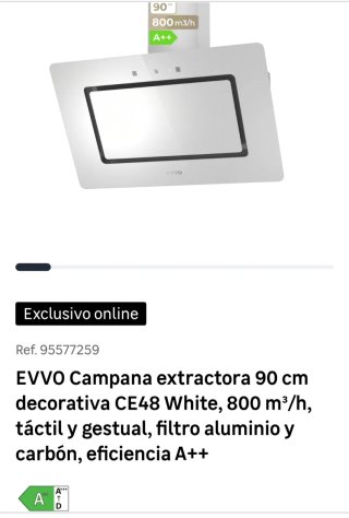 Campana extractora EVVO 90cm A++